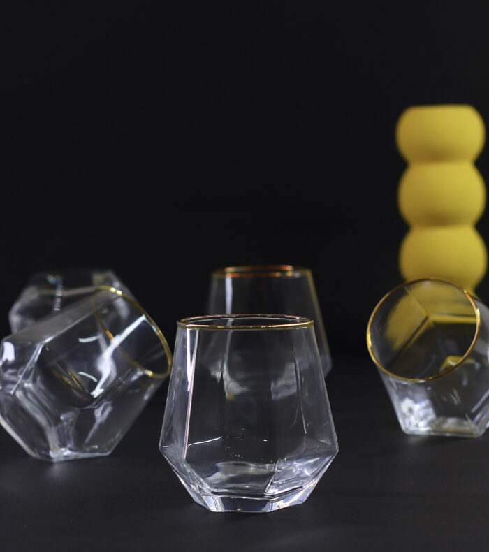 Golden Rim Drinking Glasses